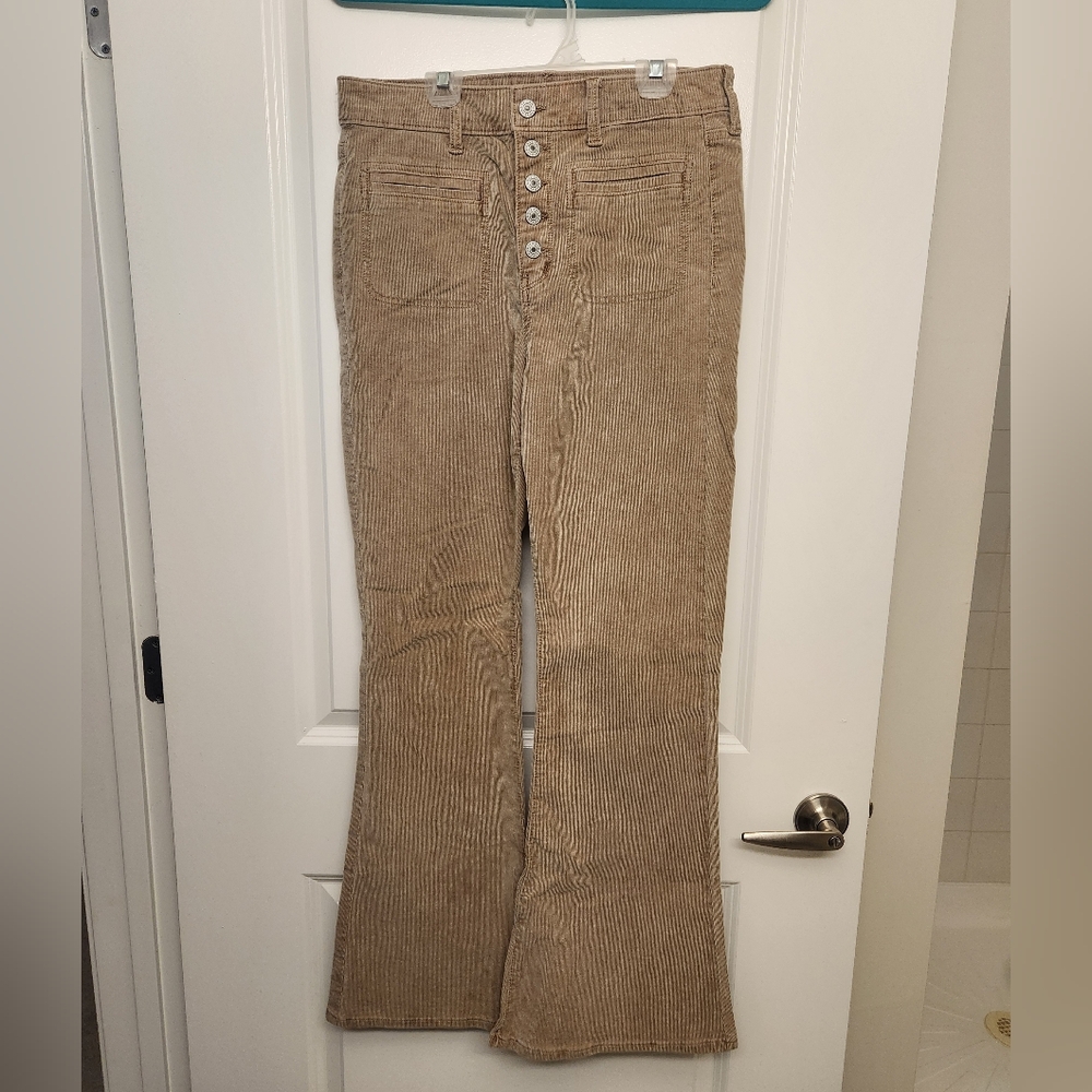 American Eagle Outfitters Super Hi-Rise Flare Corduroy Pants NWT